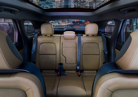 The spaciousness of the second row of the 2023 Lincoln Corsair® SUV is shown. | Baldwin Lincoln in Covington LA
