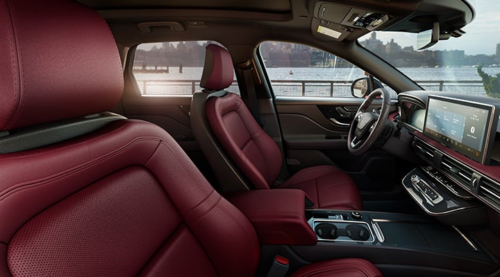 The available Perfect Position front seats in the 2024 Lincoln Corsair® SUV are shown. | Baldwin Lincoln in Covington LA